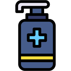 sanitizer, hand sanitizer, alcohol gel, antibacterial gel, hydrochloric gel Icon