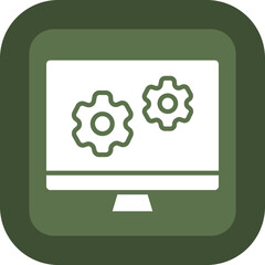 Software Vector Glyph Green Box Icon