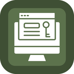 Keywords Vector Glyph Green Box Icon