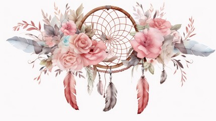 Fototapeta premium bouquet of roses and flowers