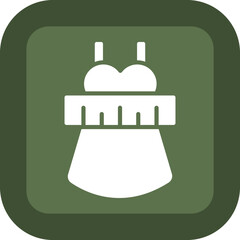 Fashion Design Vector Glyph Green Box Icon