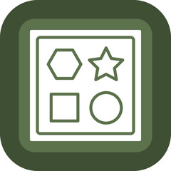 Shapes Vector Glyph Green Box Icon