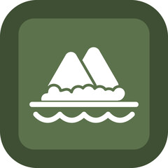 Cove Vector Glyph Green Box Icon