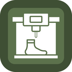 Manufacturing Prosthetic Glyph Green Box Icon