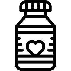 bottle, love, heart , love and romance, miscellaneous, valentines day, valentine Icon
