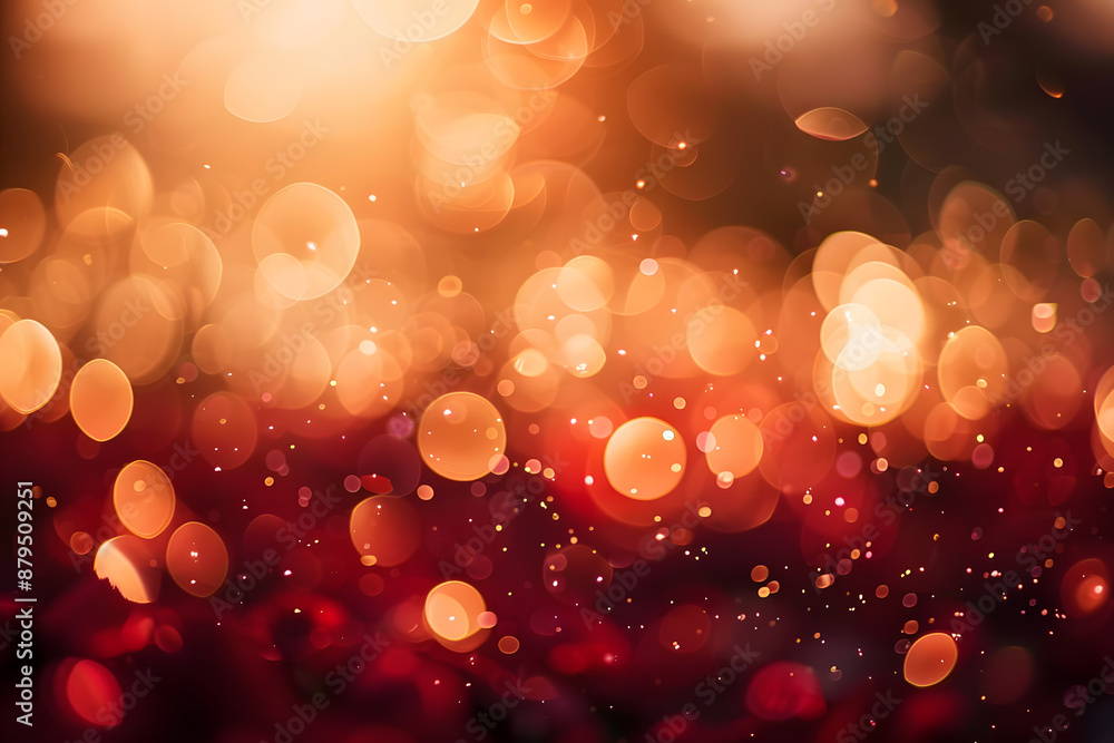 Poster red bokeh background with soft blur bokeh light effect background bokeh
