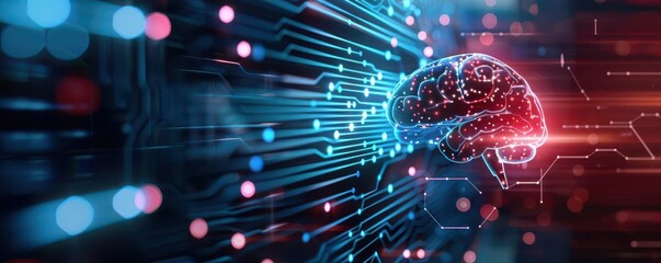 An abstract representation of artificial intelligences influence on modern society