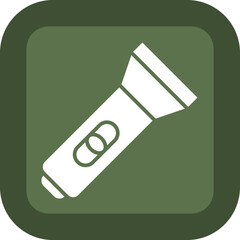 Torch Glyph Green Box Icon