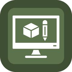 Product Design Glyph Green Box Icon