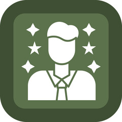 Success Glyph Green Box Icon