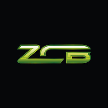 Initial ZCB Modern Geometric Business Creative Design Logo