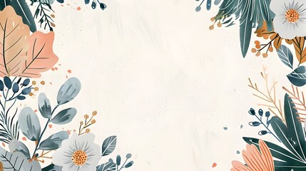 Womens Day Doodle Page Print Border Design with Elegant Floral Motifs and Typography