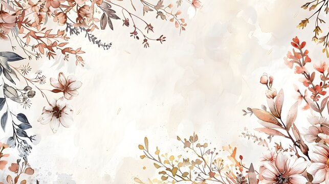 Womens Day Elegant Doodle Page Print Border Design