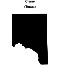 Crane County (Texas) blank outline map