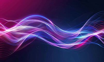 Fototapeta premium Colorful Abstract background for Website Landing page. Gradient waves and lines on the dark background.