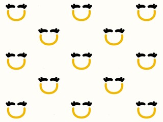 Yellow face cute smile
