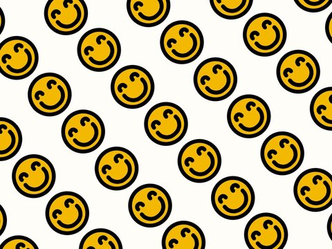 yellow circle cute smiley face
