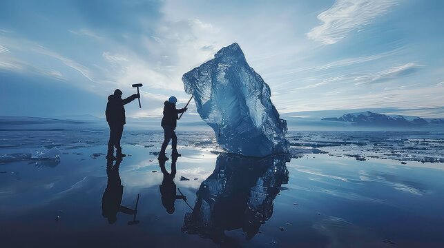 Ice icebreaker arctic breaker man woman team person teamwork friends friendship iceberg. Icebreaker sledgehammer ice hammer arctic club meeting breaking large introduction activity ice breaker big day
