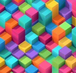 Obraz premium Colourful abstract background, modern, square, illustration, package, icon, blank, business, shape, object, paper, gift