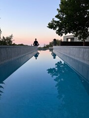 swimming pool in the morning