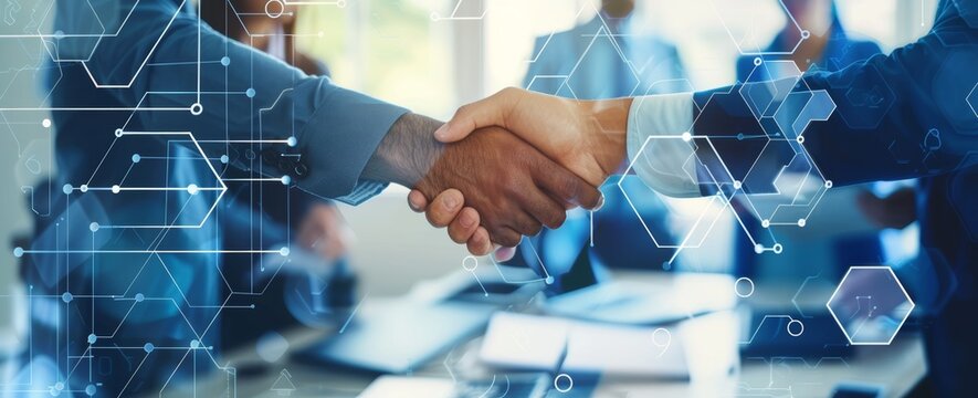 Using HR management technology in corporate business to promote partnership, trust, teamwork, and unity between coworkers in the office.