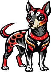 Dog design silhouette vector art work EPS file, Generator AI