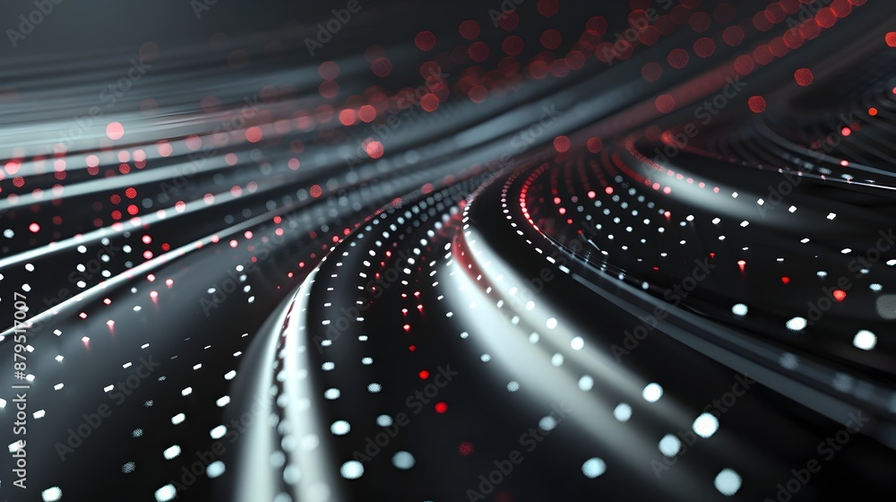 Poster mesmerizing abstract digital backdrop with vibrant glowing curves and patterns
