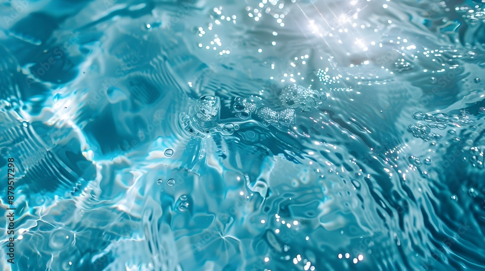 Aufkleber mesmerizing turquoise ocean waves creating shimmering reflections on the surface