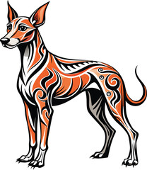 Dog design silhouette vector art work EPS file, Generator AI