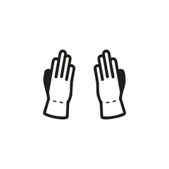 Obraz premium Gloves icon vector. Linear style sign for mobile concept and web design. Gloves symbol illustration. Pixel vector graphics - Vector. 