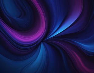 Fototapeta premium Flowing dark blue fabric with smooth curves and folds