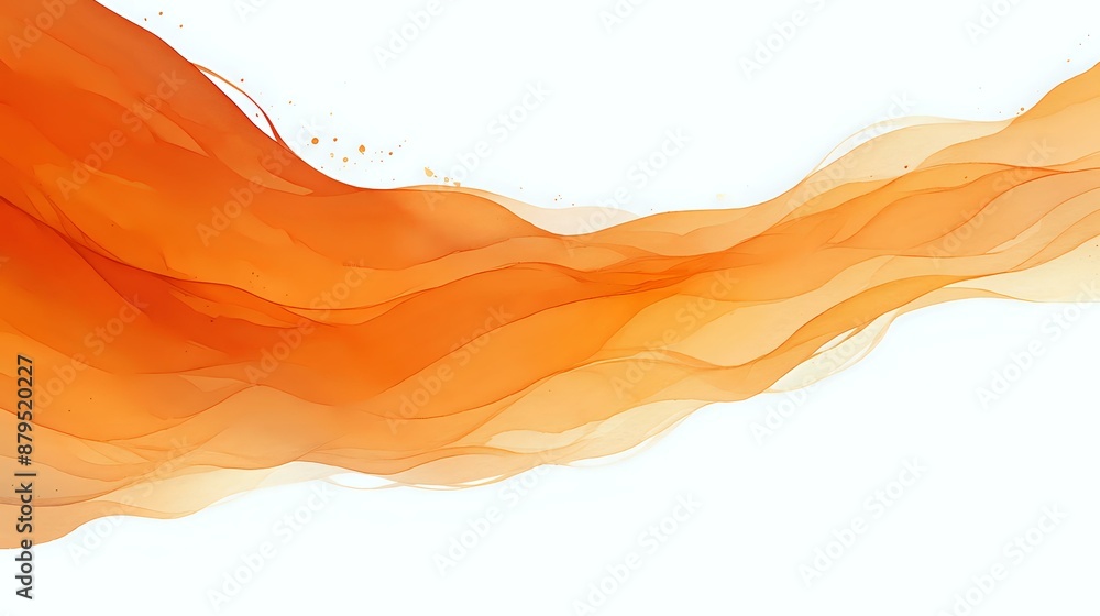 Aufkleber abstract orange wave pattern on a white background, creating a vibrant and dynamic visual effect. id