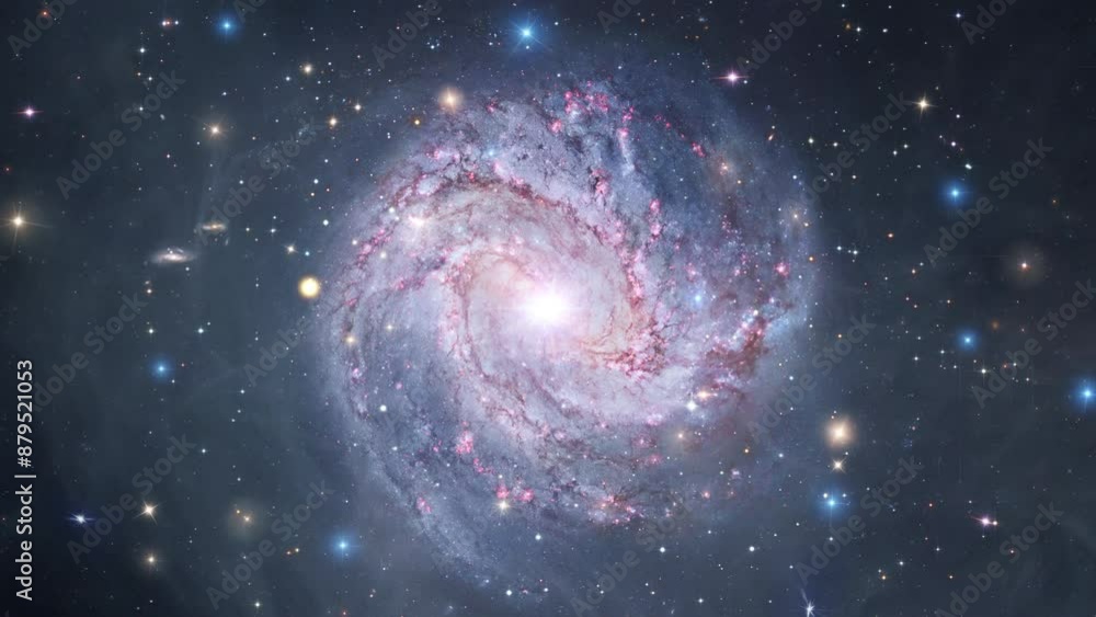Wall mural space flight spiral galaxy m83 or the southern pinwheel galax space nebula travel exploration on dee