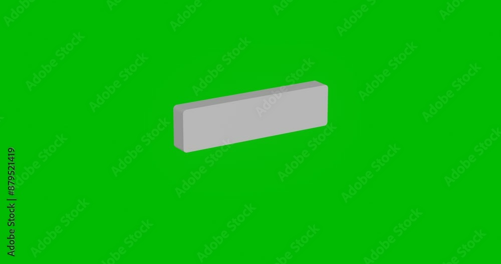 Poster animation of rotation of a white minus symbol with shadow. simple and complex rotation. seamless loo