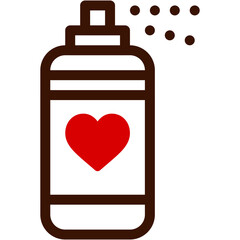 spray, paint, heart , love and romance, miscellaneous, valentines day, valentine Icon