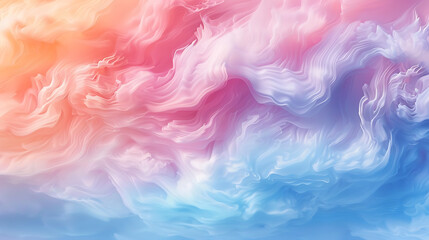 Obraz premium Pastel Dreamscape: Abstract Waves of Color