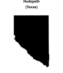 Hudspeth County (Texas) blank outline map