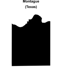 Montague County (Texas) blank outline map