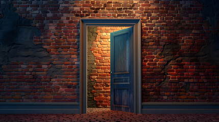 a half-open fake door