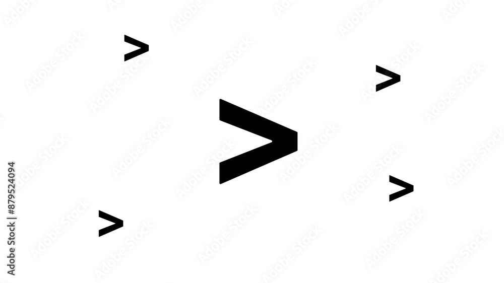 Aufkleber zoom in and out animation the greater symbol. large black symbol in the center and four small symbol