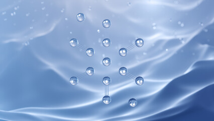 calcium ferrocyanide molecular structure, 3d model molecule, e538 acidity regulators, structural chemical formula view from a microscope
