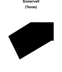 Somervell County (Texas) blank outline map