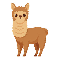 Naklejka premium Illustration of Cute Alpaca animal Isolated