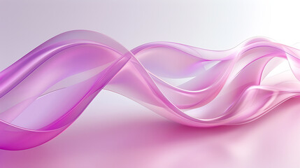 Fototapeta premium Delicate Waves: Abstract Pink Fluidity