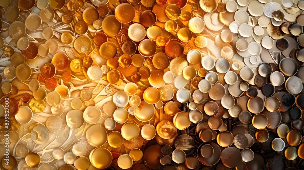 Poster crushed macadamia nut mosaic with shimmering neural impulses
