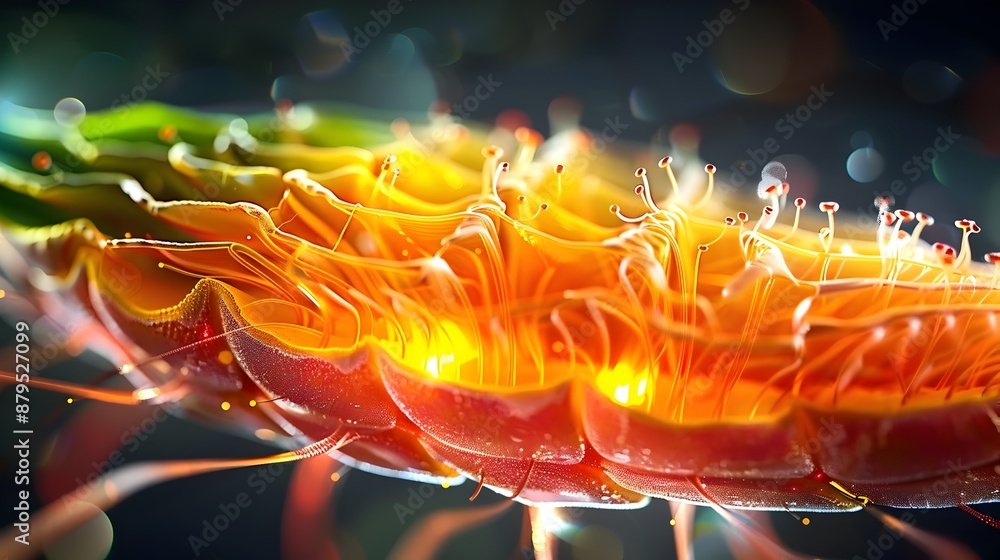 Poster spinal cord reimagined as segmented mango with nerve function regions