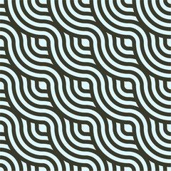 Wave seamless pattern, abstract background, decorative wallpaper.