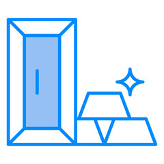 Gold bars, gold bricks, gold ingots, gold pile, rich Icon