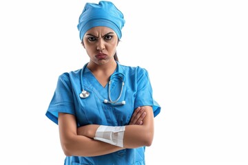 portrait of doctor isolated on a transparent background