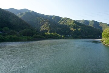 View of Niyodo River in the evening